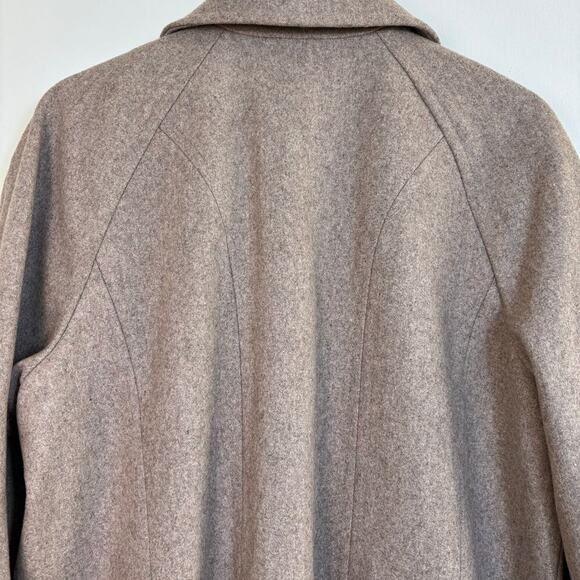 London Fog Wool Blend Pea Coat Size Large Buttons Closure mid-length cut - Picture 3 of 12